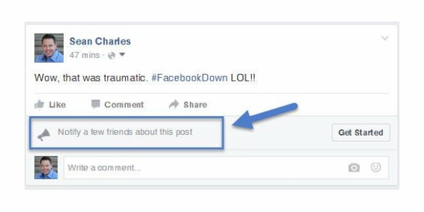 Facebook cria ferramenta para quem quer notificar amigos